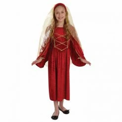 Kids Red Tudor Princess Costume