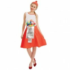 Womens 50s Gumball Machine Dress Costume