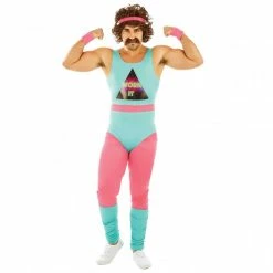 Mens 80s Fitness Instructor Costume -Morphsuits Sales Shop 5055305475652.main