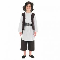 Kids Deluxe Brown Tudor Boy Costume
