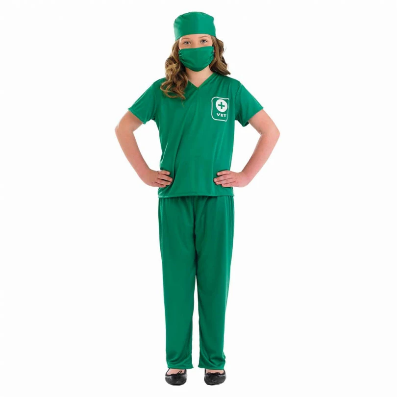 Kids Vet Scrubs Uniform Costume 3 Kids Vet Scrubs Uniform Costume