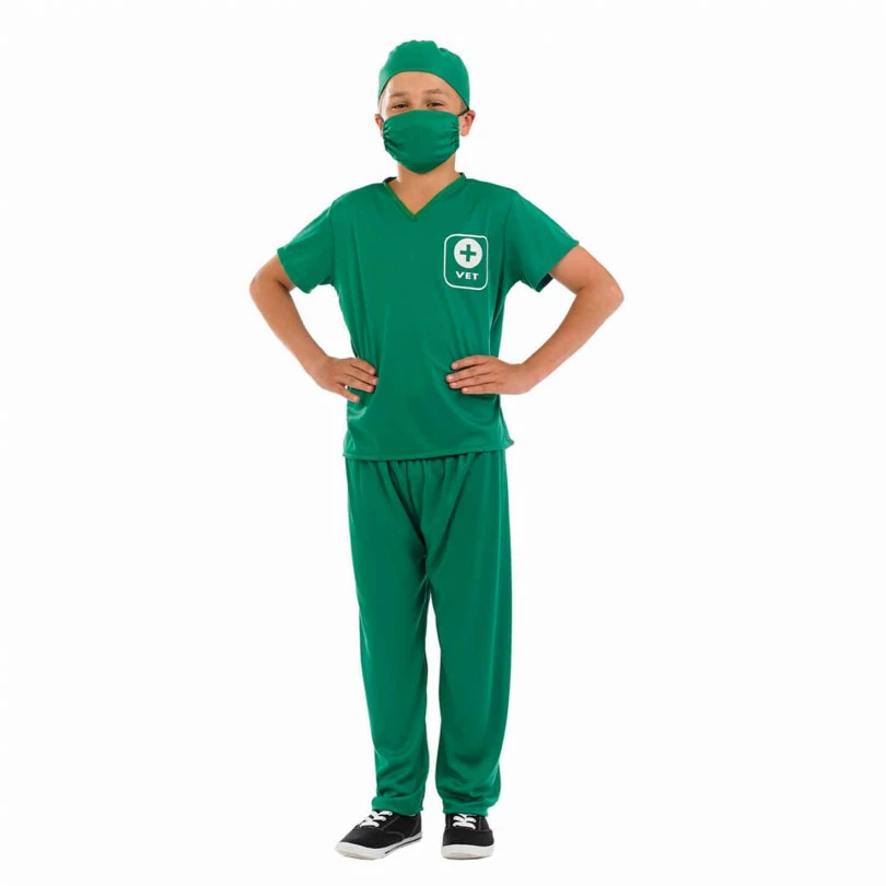 Kids Vet Scrubs Uniform Costume 4 Kids Vet Scrubs Uniform Costume - Image 2
