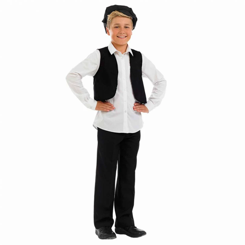 Kids Victorian Waistcoat & Cap Costume 3 Kids Victorian Waistcoat & Cap Costume