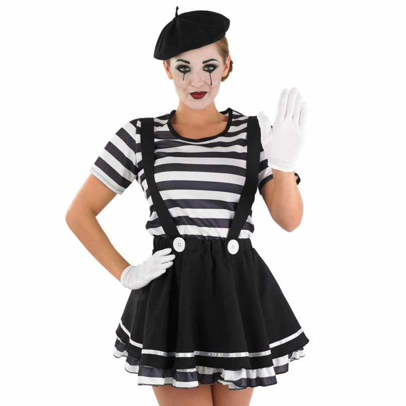 Womens Mime Artist Costume 5 Womens Mime Artist Costume - Image 3