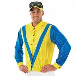 Mens Blue & Yellow Jockey Costume 7 Mens Blue & Yellow Jockey Costume -Morphsuits Sales Shop 5 0 5055305453964.pt01