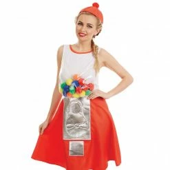 Womens 50s Gumball Machine Dress Costume 7 Womens 50s Gumball Machine Dress Costume -Morphsuits Sales Shop 5 0 5055305468586.pt01
