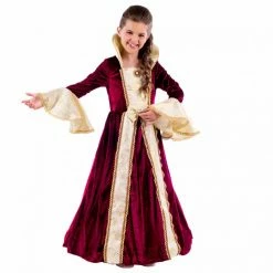 Kids Deluxe Burgundy Queen Gown Costume -Morphsuits Sales Shop 5 0 5055305478103.pt01