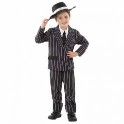 Kids 20s Pinstripe Gangster Costume
