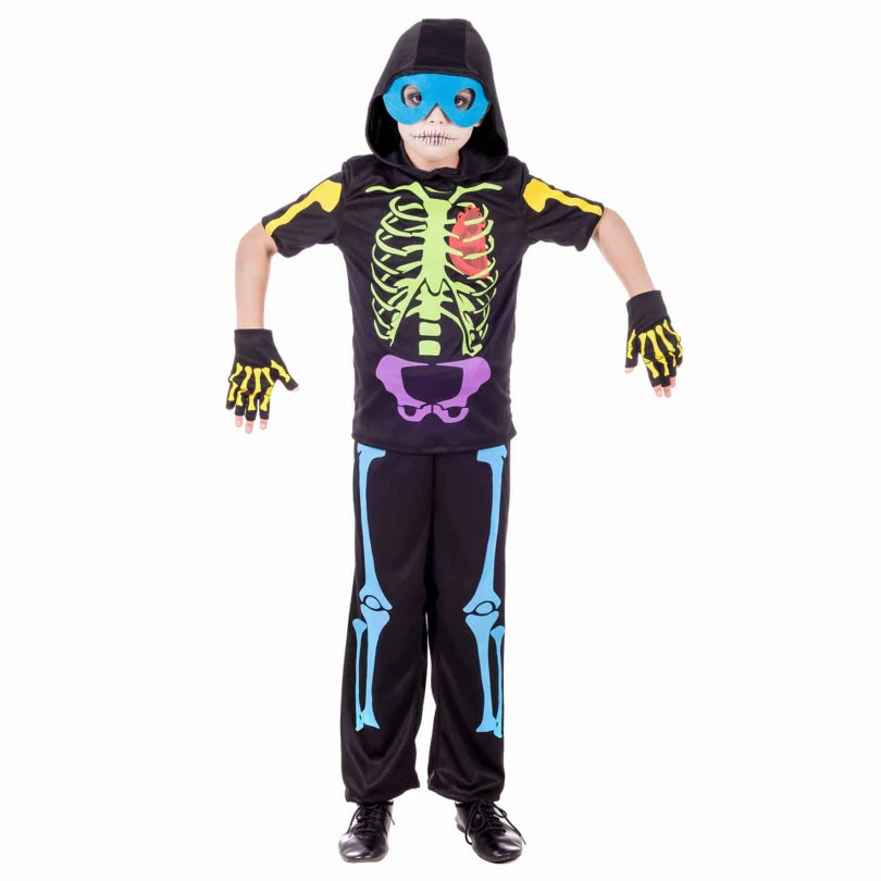 Kids Neon Skeleton Costume 4 Kids Neon Skeleton Costume - Image 2