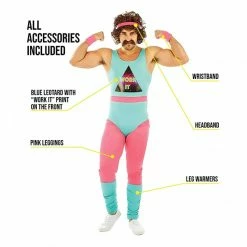 Mens 80s Fitness Instructor Costume -Morphsuits Sales Shop 80s fitness costume