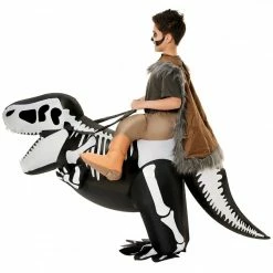 Kids Ride On T-Rex Skeleton Inflatable Costume -Morphsuits Sales Shop 887513090670.pt02