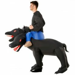 Evil 3-Headed Dog Ride On Inflatable Costume -Morphsuits Sales Shop 887513090687.pt02