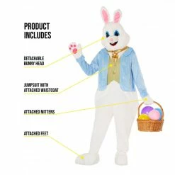 Men's Deluxe Easter Bunny Costume -Morphsuits Sales Shop 887513093824.pt02