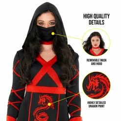 Womens Dragon Ninja Playsuit Costume -Morphsuits Sales Shop 887513098874.pt02
