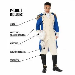 Men's George Washington Costume -Morphsuits Sales Shop 887513098966.pt01