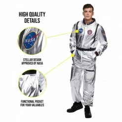 Men's Silver Astronaut Suit Costume -Morphsuits Sales Shop 887513099062.pt01