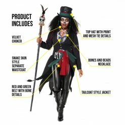 Womens Voodoo Priestess Costume -Morphsuits Sales Shop 887513099468.pt01
