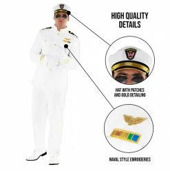 Mens Navy Captain Costume -Morphsuits Sales Shop 887513099550.pt02