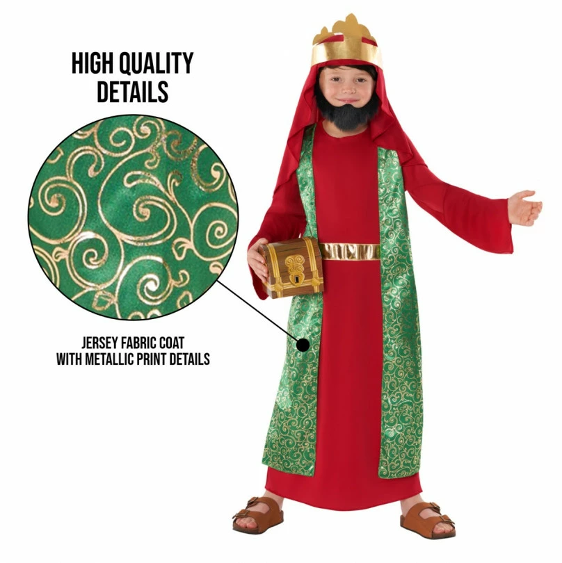 Kids Red Nativity King Costume 8 Kids Red Nativity King Costume - Image 6