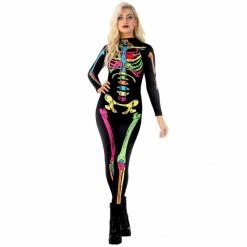Womens Colour Skeleton Bodysuit Costume -Morphsuits Sales Shop ip0avxeg