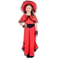 Kids Civil War Lady Scarlet Dress