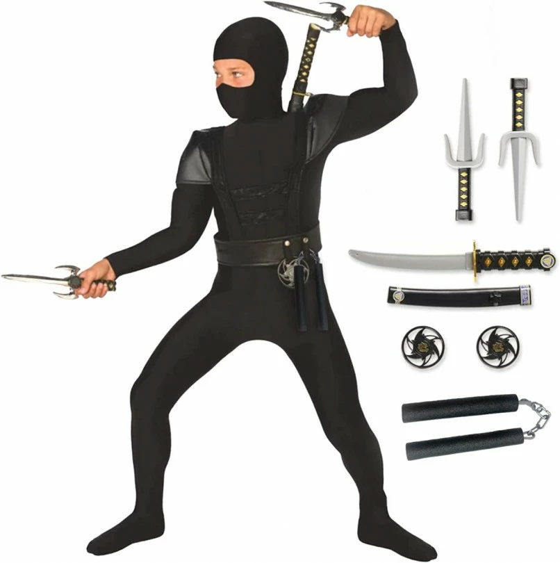 Kids Black Ninja Costume 3 Kids Black Ninja Costume