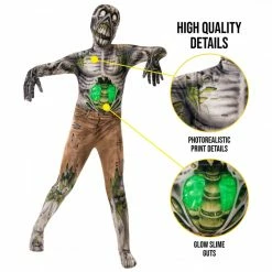 Kids Slime Zombie Morphsuit -Morphsuits Sales Shop kpaz slime zombie morphsuit kids feature 2