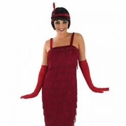 Womens 20s Red Flapper Dress Costume 7 Womens 20s Red Flapper Dress Costume -Morphsuits Sales Shop m1 2 3 2399 1