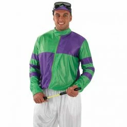 Mens Green & Purple Jockey Costume -Morphsuits Sales Shop m1 2 6 2665 1