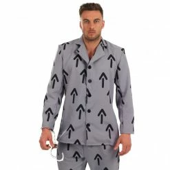 Mens Arrow Print Prisoner Costume -Morphsuits Sales Shop m1 3 9 3990 1