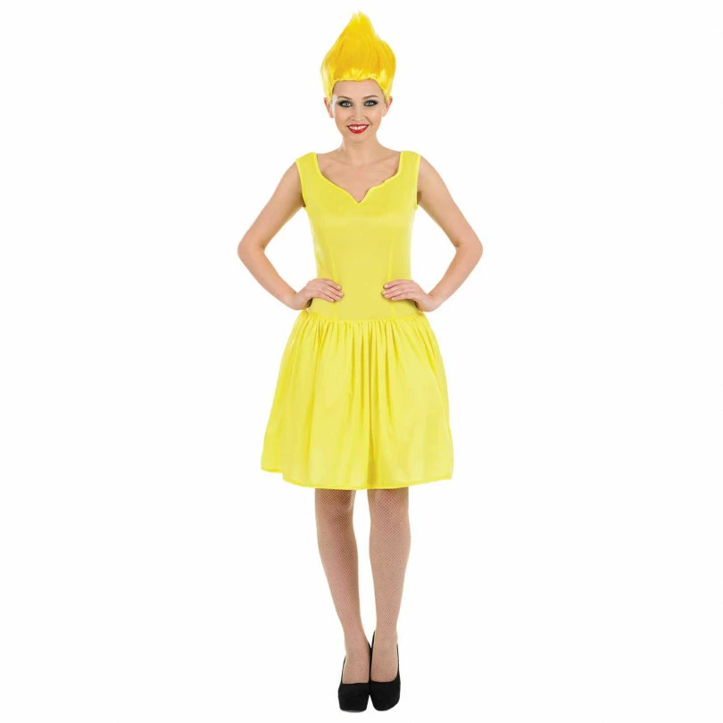 Womens Yellow Pixie Costume 4 Womens Yellow Pixie Costume - Image 2
