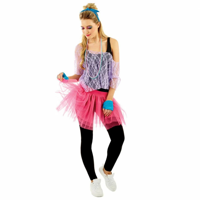 Womens 80s Lace Tutu Costume 3 Womens 80s Lace Tutu Costume