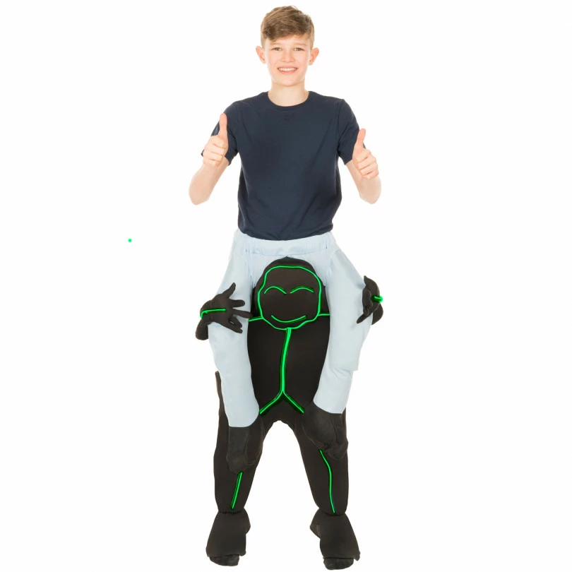 Kids Light Up Stick Man Piggyback Costume 4 Kids Light Up Stick Man Piggyback Costume - Image 2