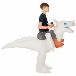 Kids White Ride On Dragon Inflatable Costume -Morphsuits Sales Shop m1 m c mckroiwd side 1 1