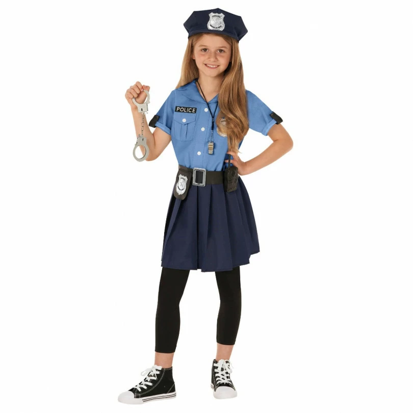 Kids Blue Police Costume 3 Kids Blue Police Costume