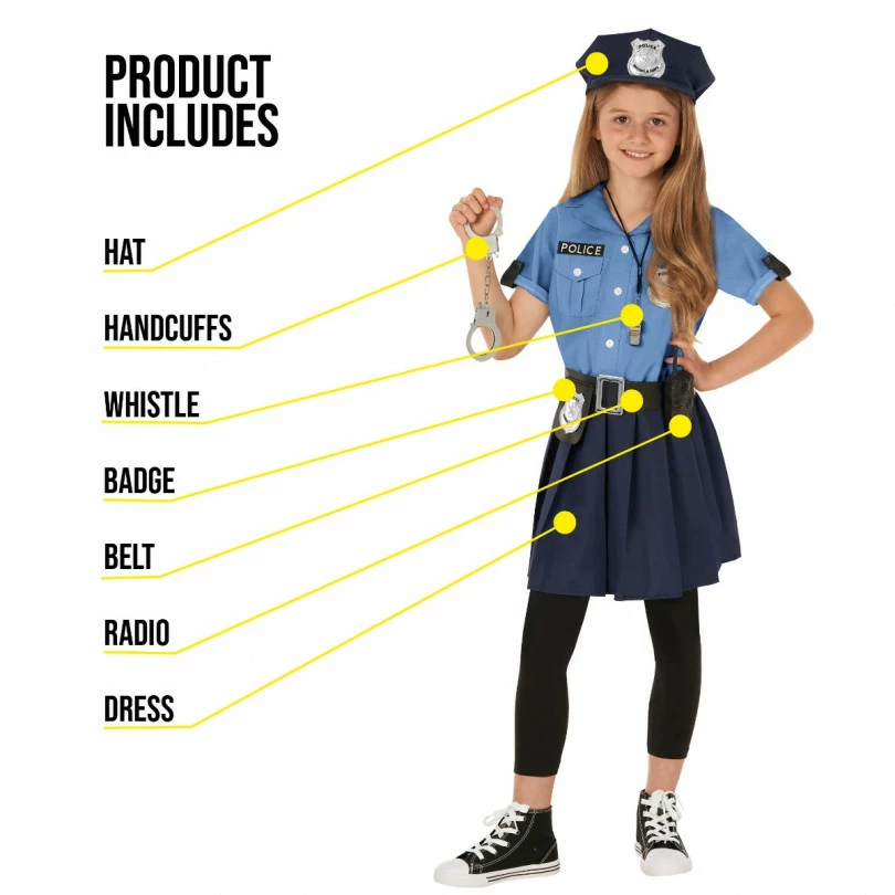 Kids Blue Police Costume 5 Kids Blue Police Costume - Image 3