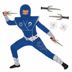 Kids Blue Dragon Ninja Costume 9 Kids Blue Dragon Ninja Costume -Morphsuits Sales Shop mckbsdn blue silver kids ninja feature