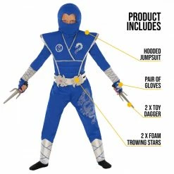 Kids Blue Dragon Ninja Costume 10 Kids Blue Dragon Ninja Costume -Morphsuits Sales Shop mckbsdn blue silver kids ninja feature 2