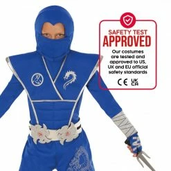 Kids Blue Dragon Ninja Costume 11 Kids Blue Dragon Ninja Costume -Morphsuits Sales Shop mckbsdn blue silver kids ninja feature 3