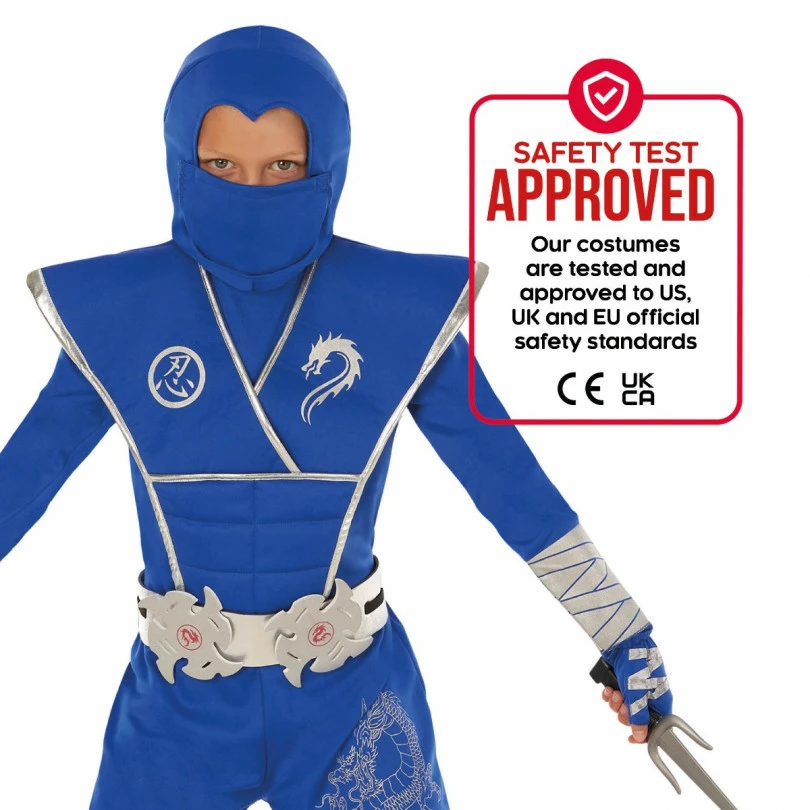 Kids Blue Dragon Ninja Costume 7 Kids Blue Dragon Ninja Costume - Image 5