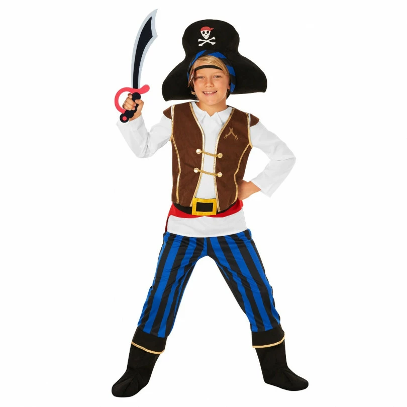 Kids Blue Stripe Pirate Costume 5 Kids Blue Stripe Pirate Costume - Image 3