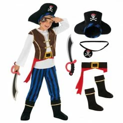 Kids Blue Stripe Pirate Costume 12 Kids Blue Stripe Pirate Costume -Morphsuits Sales Shop mckbsp pirate blue kids feature