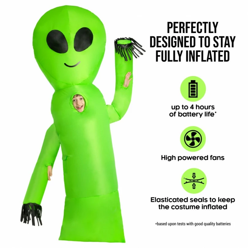 Kids Wavy Arms Alien Inflatable Costume 7 Kids Wavy Arms Alien Inflatable Costume - Image 5