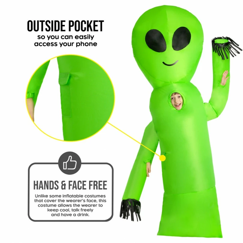 Kids Wavy Arms Alien Inflatable Costume 8 Kids Wavy Arms Alien Inflatable Costume - Image 6