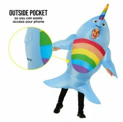 Kids Giant Narwhal Inflatable Costume -Morphsuits Sales Shop mckgina narhwaal inflatable kids 02