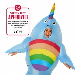 Kids Giant Narwhal Inflatable Costume -Morphsuits Sales Shop mckgina narhwaal inflatable kids 03