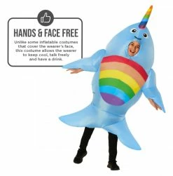 Kids Giant Narwhal Inflatable Costume -Morphsuits Sales Shop mckgina narhwaal inflatable kids 04