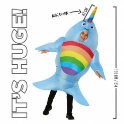 Kids Giant Narwhal Inflatable Costume -Morphsuits Sales Shop mckgina narhwaal inflatable kids 05