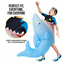 Kids Lil' Man Eating Shark Inflatable Costume -Morphsuits Sales Shop mckimes man eating shark kids feature 5 1