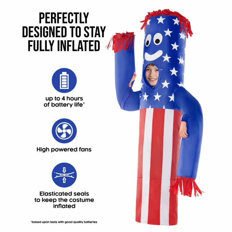 Kids Inflatable Wavy Arm Guy USA Costume 7 Kids Inflatable Wavy Arm Guy USA Costume - Image 5